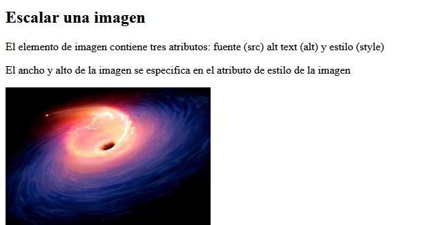 Atributos de una imagen en HTML: cómo escalar una imagen