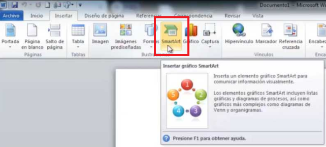 Cómo hacer una línea de tiempo en Word: SmartArt