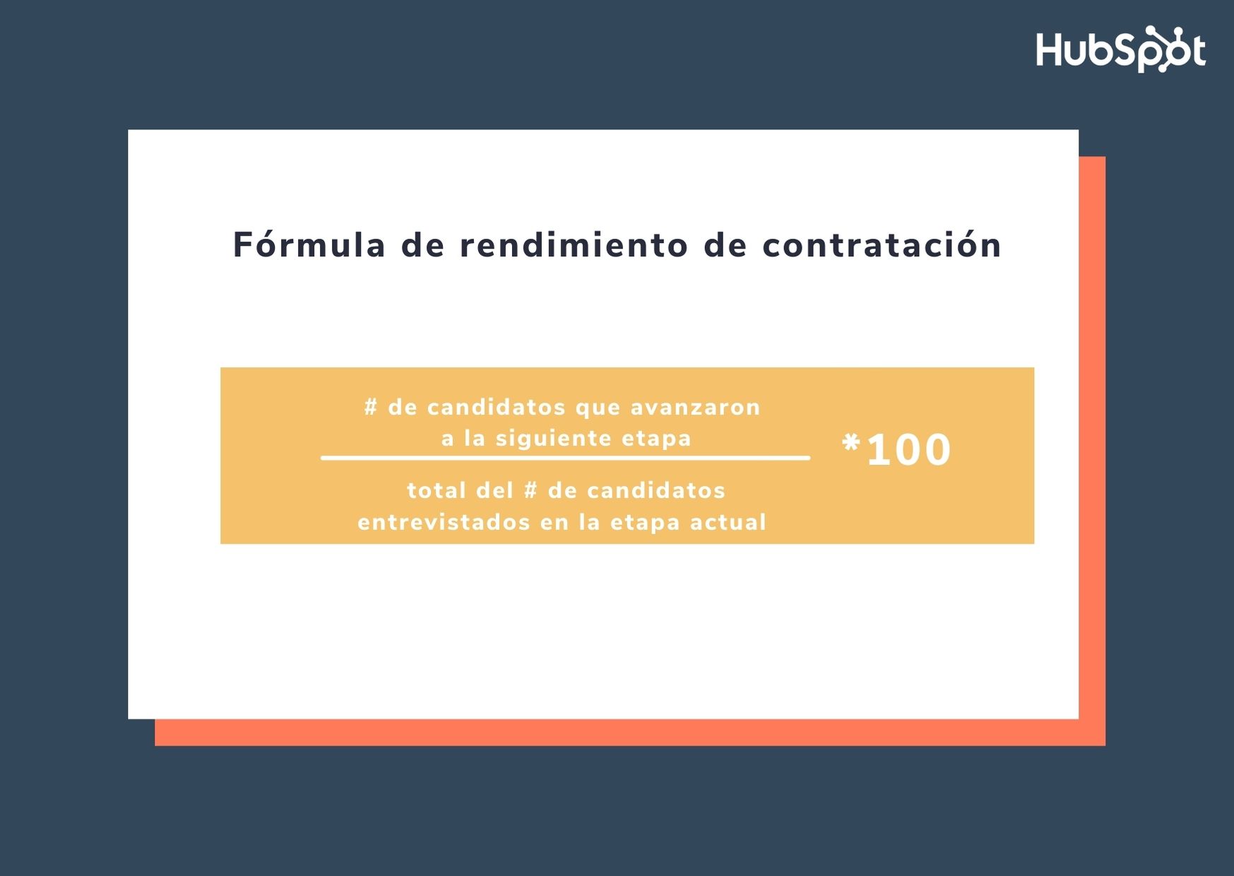 Formula de rendimiento de contratación