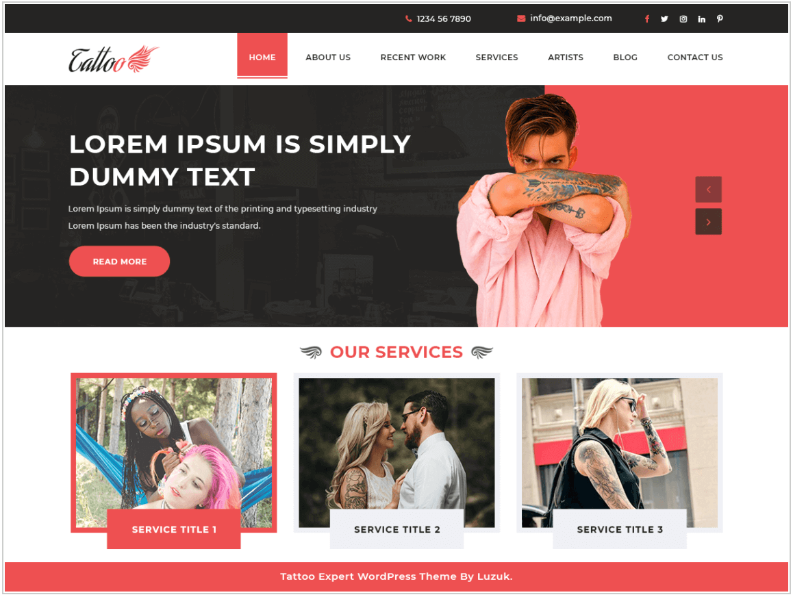 Tema Wordpress Tattoo Expert