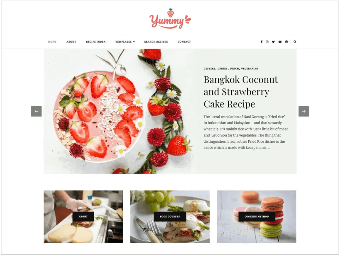 Tema de Wordpress Yummy Recipe