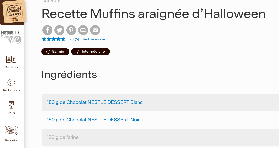 blog de recettes halloween