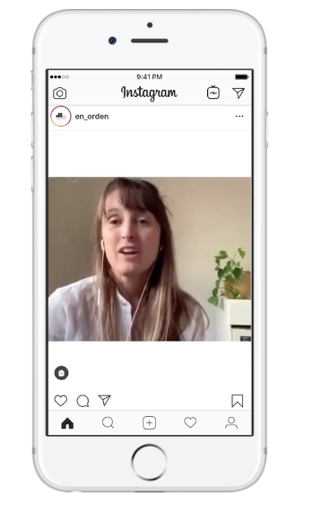 Tendencias de redes sociales: imagen de un video de EnOrden en su perfil de Instagram