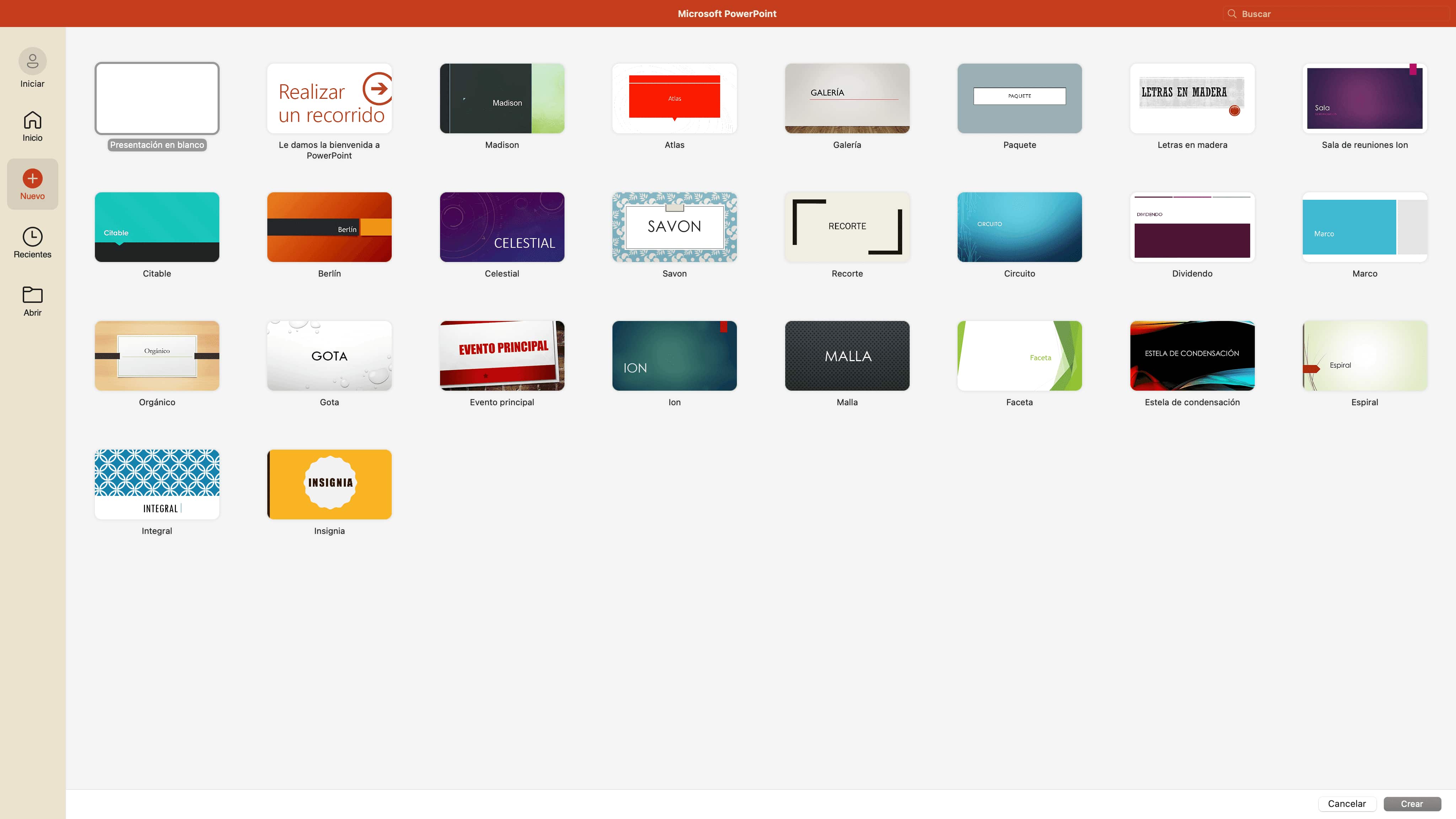 Crea un tríptico profesional en Power Point: selecciona un documento en blanco