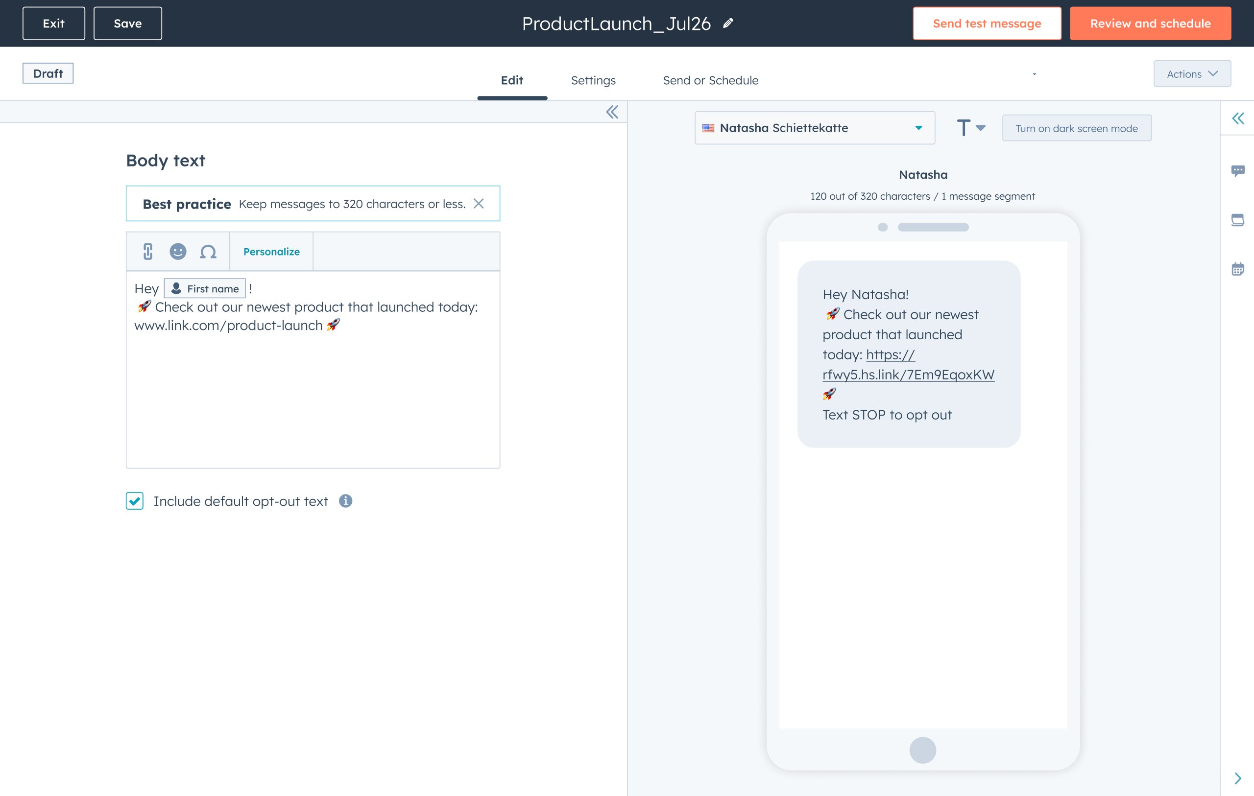 Personalize your conversations at scale with HubSpot SMS