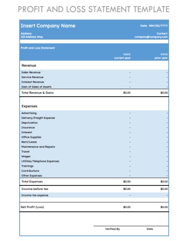 Income Statement Template, Free Download