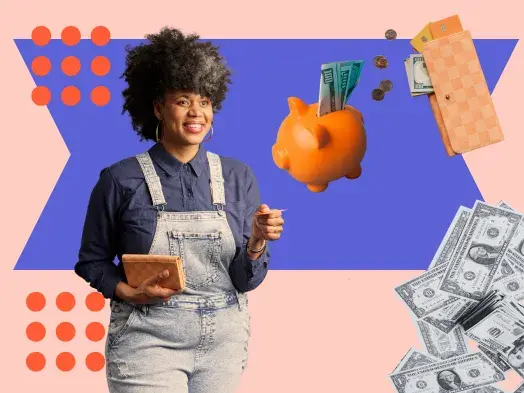 woman uses commerce hub