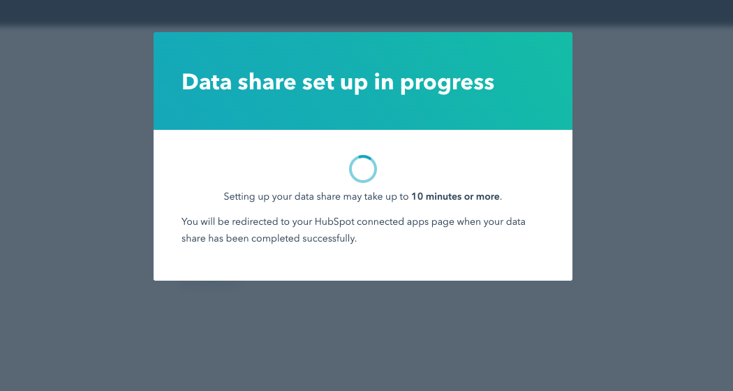 Chargement du partage de données