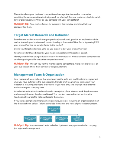 Simple business plan template organization