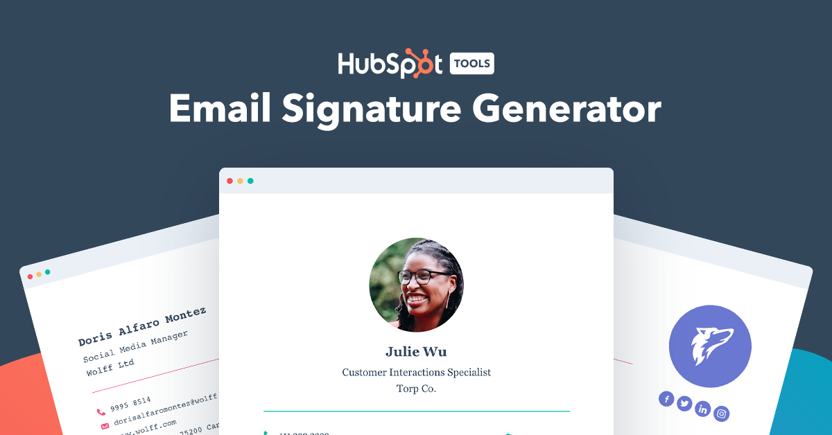 Free Email Signature Template Generator By Hubspot